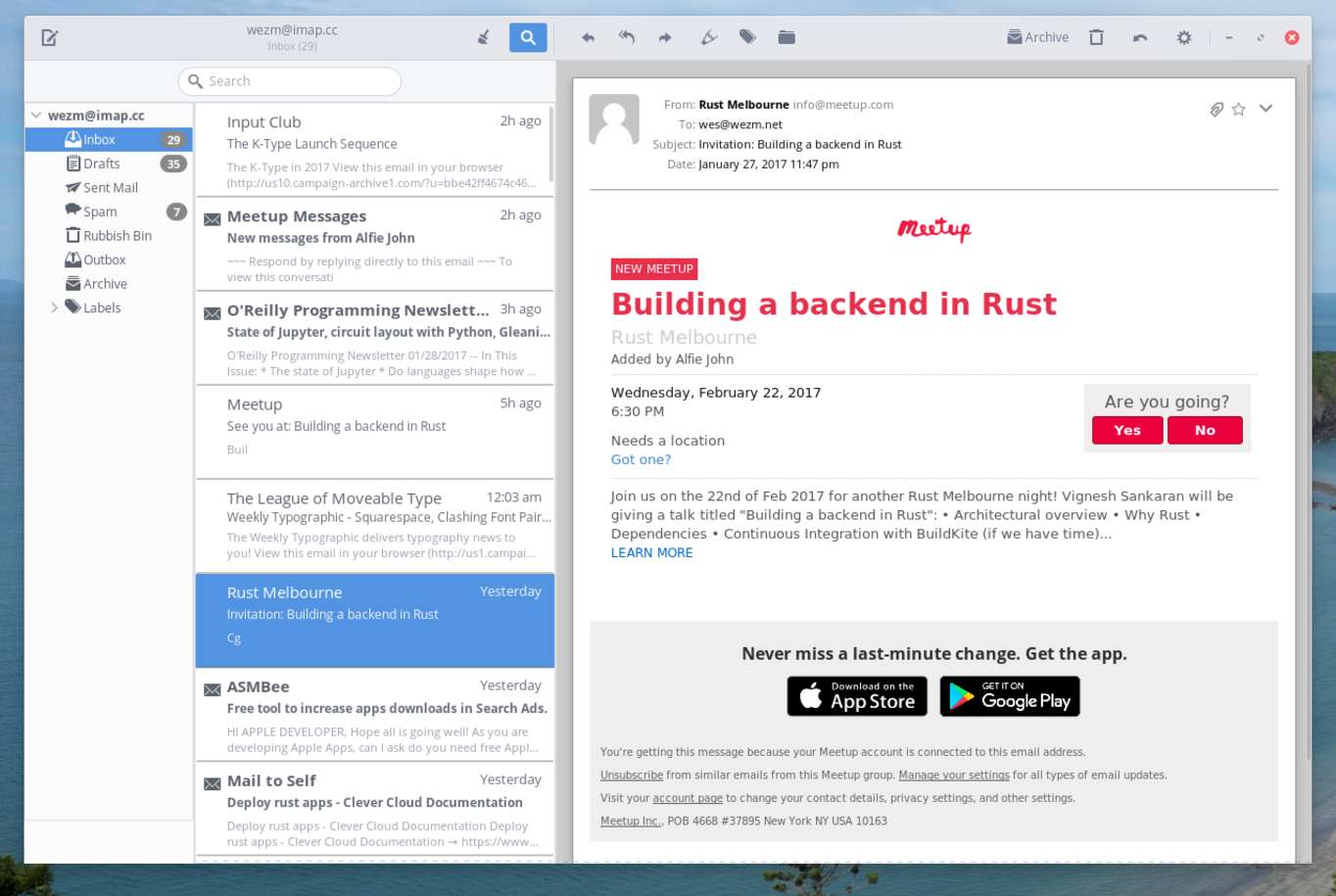 Evolution email client for mac os